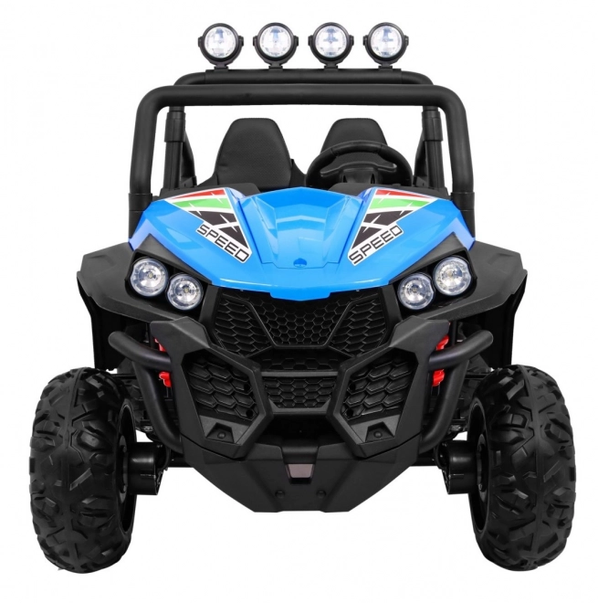 Grand Buggy Strong Lift pro Kinder Blau + Antrieb 4x4 + Fernbedienung + Gepäckträger + Radio MP3 + LED-Diode