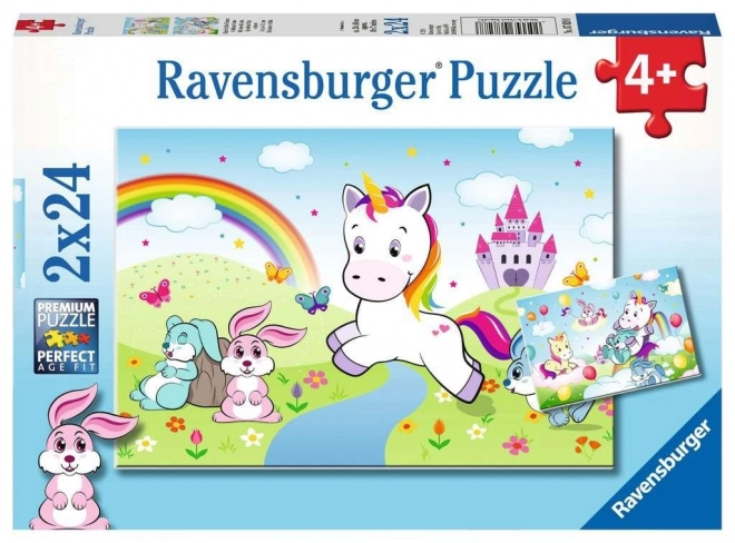 Ravensburger Puzzle Märchenhafter Einhorn 2x24 Teile