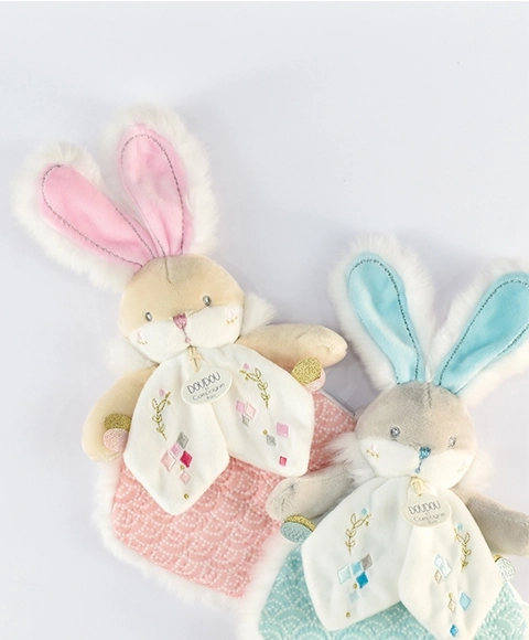 Doudou Geschenkset - Plüschtier Hase 24 cm