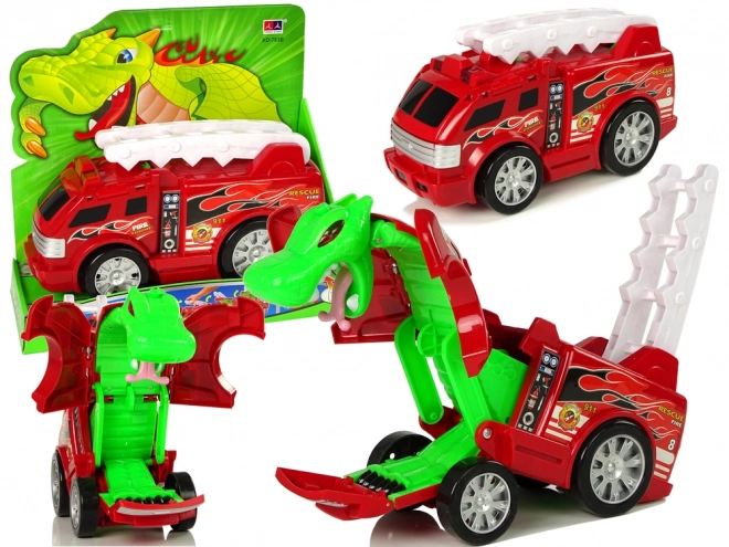 Auto Feuerwehrverband Transformation Drache 2-in-1 Feuerwehrauto