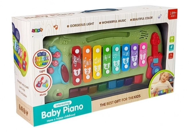 Pianino Xylophon für Babys Mit Beleuchteten Tasten Lernen und Musikspaß