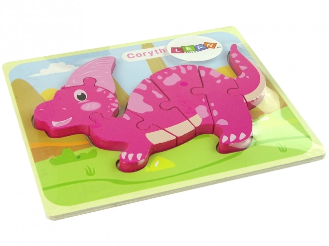 Holzpuzzle Dinosaurier Corythosaurus und Spinosaurus