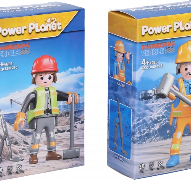 Bauarbeiter-Figur Set 7 cm