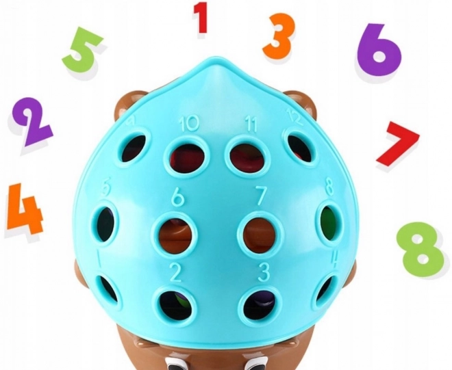 Woopie Geschicklichkeitsspiel Igel Sortierer Montessori Lernen von Zahlen und Farben 4 in 1