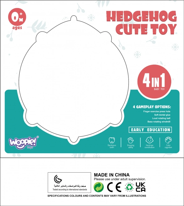 Woopie Baby 4-in-1 Sensorisches Spielzeug Igel Pop-it