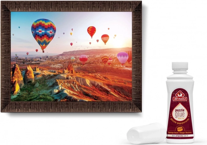 ART PUZZLE Puzzle mit Rahmen und Kleber 3in1 1000 Teile – Ballone über Kappadokien