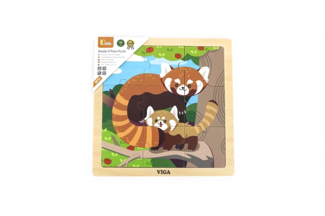 Holzpuzzle Rotpanda