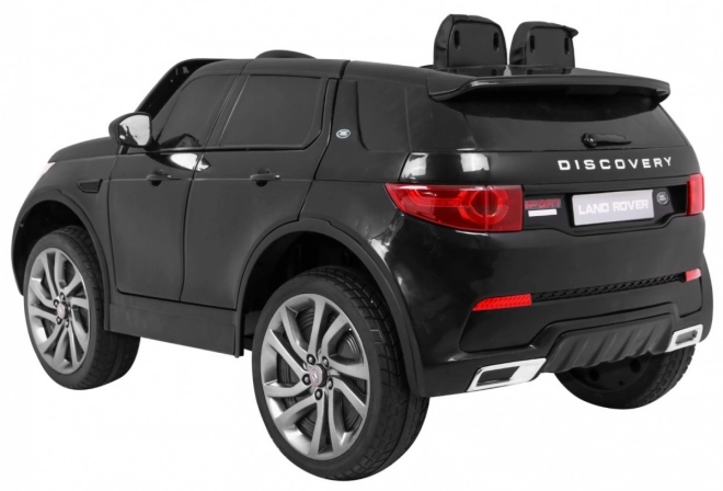 Land Rover Discovery für Kinder schwarz + Fernsteuerung + 5-Punkt-Sicherheitsgurte + Sitzverstellung + EVA + MP3 LED