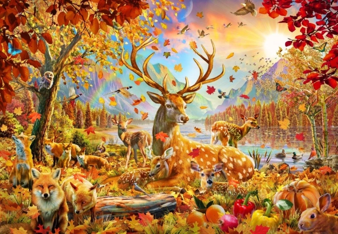 Puzzle Tiere im Herbst 1000 Teile