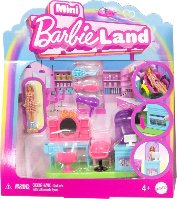 Barbie Mini BarbieLand - Friseursalon mit beweglicher Mini Barbie-Puppe