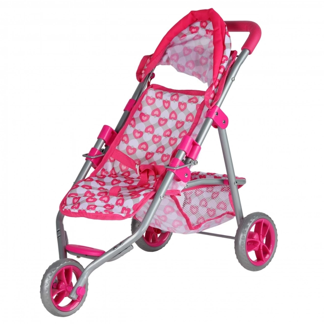 Woopie dreirädriger Puppenwagen Herz Rosa