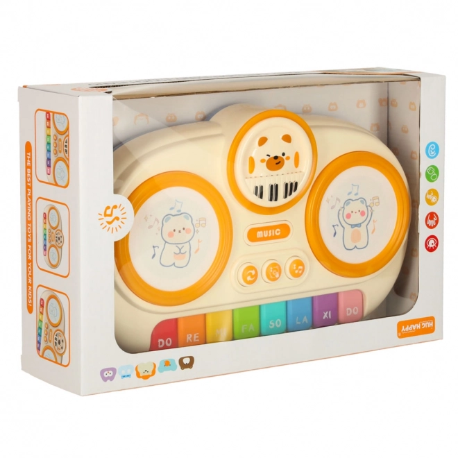 Interaktives Kinderklavier Orgel pädagogisch beige