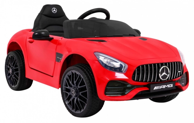 Mercedes Benz GT Batterie für Kinder Rot + Fernbedienung + langsamer Start + MP3 LED