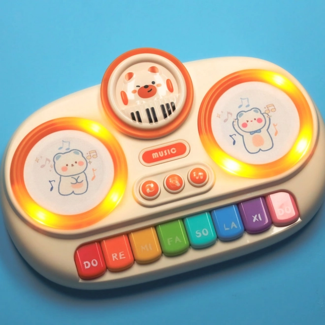 Interaktives Kinderklavier Orgel pädagogisch beige