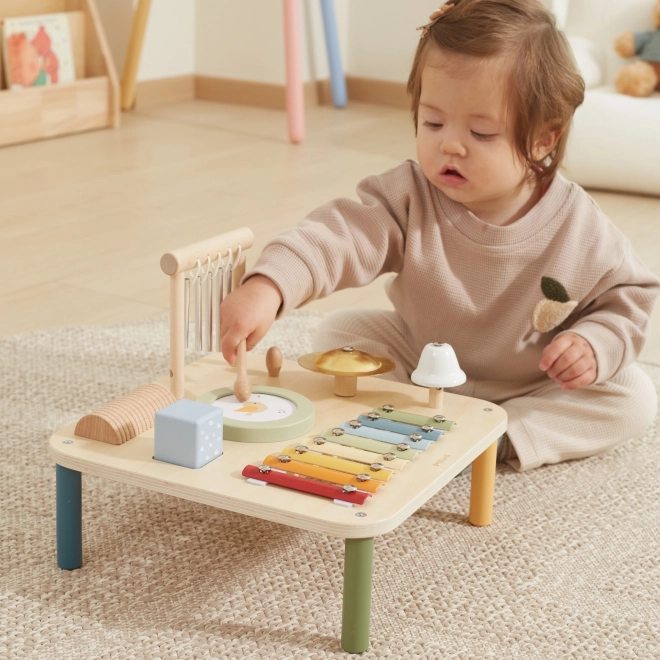 Holzmusiktisch und sensorischer Lerntisch 7in1