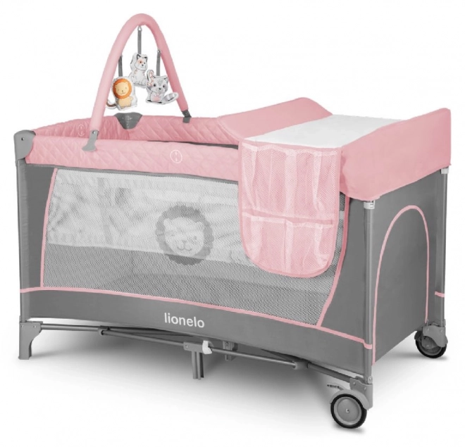 Cestige Babybett Flower 2-in-1 Grau Scandi – Flamingo