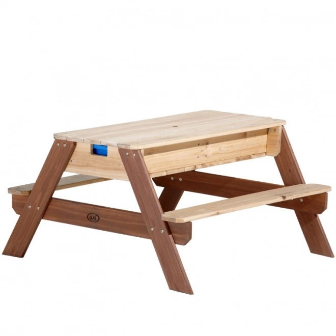 Picknicktisch Nick mit Bank und Sonnenschirm AXI