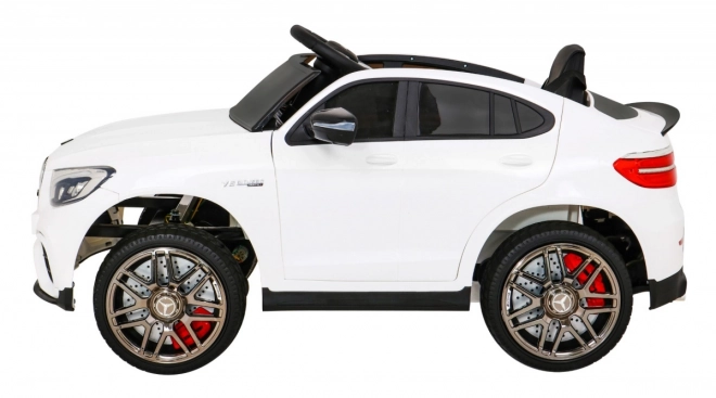 Mercedes Benz GLC63S für Kinder weiß + Fernsteuerung + 4x4 Antrieb + MP3 LED + EVA + sanfter Start