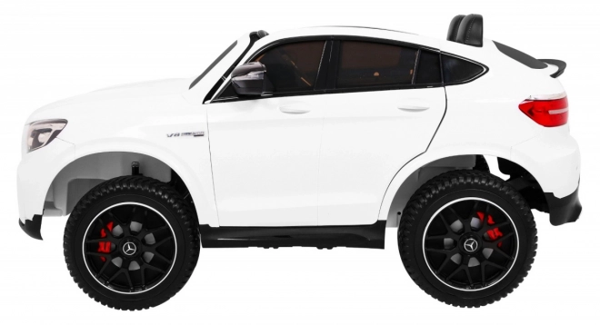 Mercedes GLC 63S Kinderauto Weiß + 4x4 + MP4 + LED + Ökoleder + Langsamer Start + EVA