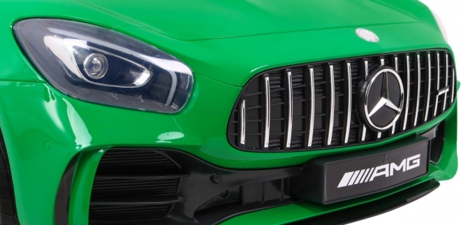 Mercedes-Benz GT R pro Kinder lackiert grün + 4x4 + Lüftungsöffnung + Fernbedienung + EVA + MP3 LED