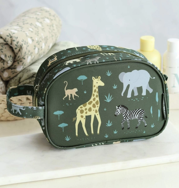 A Little Lovely Company Kosmetiktasche – Tiere der Savanne