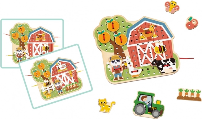 2Kids Toys Fädelspiel Bauernhof