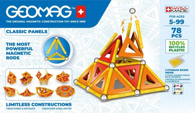 Geomag Magnetische Baukästen Classic Panels 78 Teile