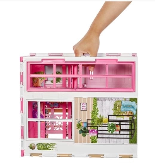 Barbie Puppenhaus mit Puppe und Welpe Spielset