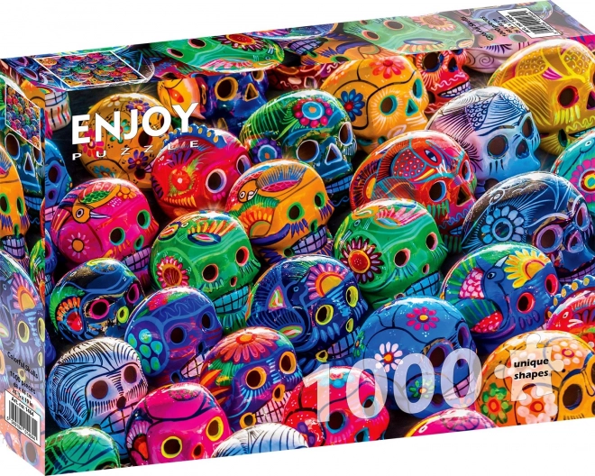 ENJOY Puzzle Bunte Totenköpfe 1000 Teile