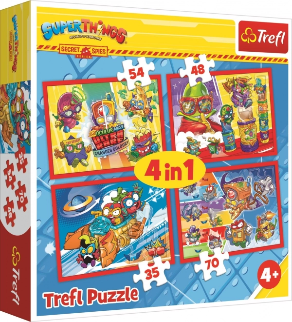 Trefl Puzzle Super Things Spione 4 in 1 Set