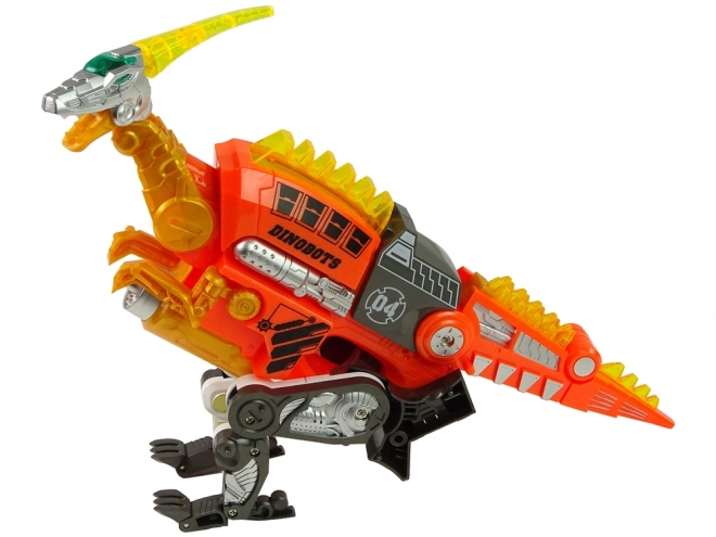 2-in-1 Dinobot Dinosaurier Pistole Orange Velociraptor mit Zielscheibe