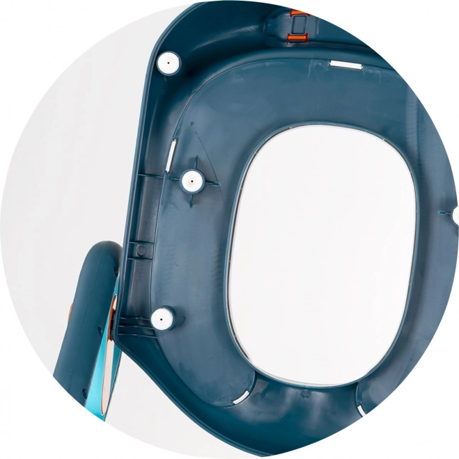 Toilettensitz mit Leiter Chipolino Flippy blau