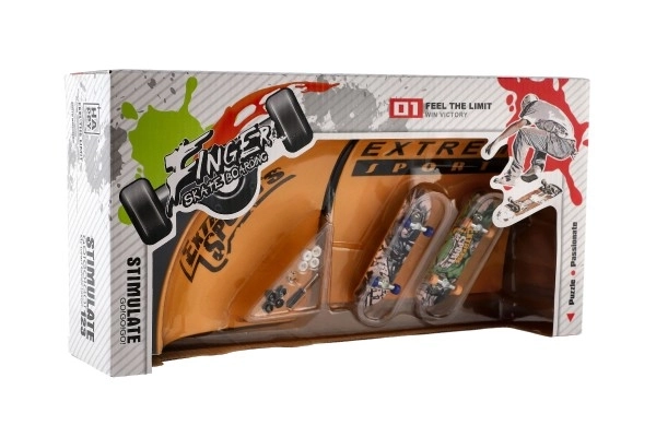 Finger-Skateboard-Set mit Rampe und Zubehör