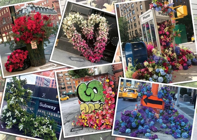 Puzzleset NYC Blumenblitz