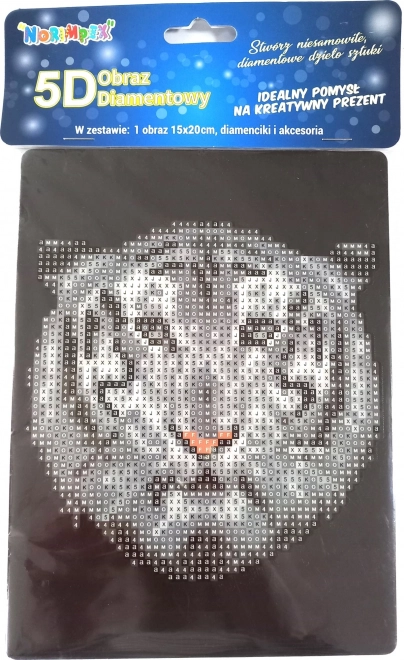 Diamantmalerei Weißer Tiger Kit für Kinder 15x20 cm mit Ständer