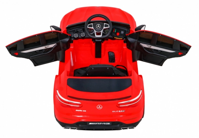 Mercedes Benz GLC63S für Kinder Rot + Fernbedienung + Antrieb 4x4 + MP3 LED + EVA + sanfter Start