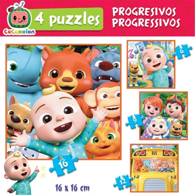 Educa Progressives Puzzle Cocomelon 4 in 1