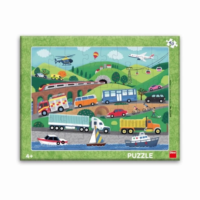 Dino Puzzle Verkehrsmittel 40 Teile