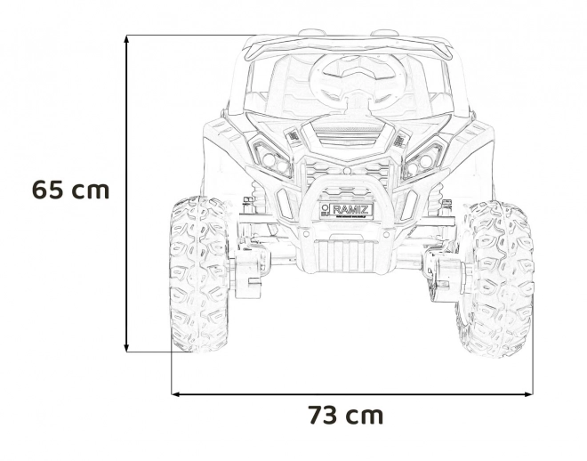 Elektrisches Kinderauto Buggy UTV 2000M Racing Grün