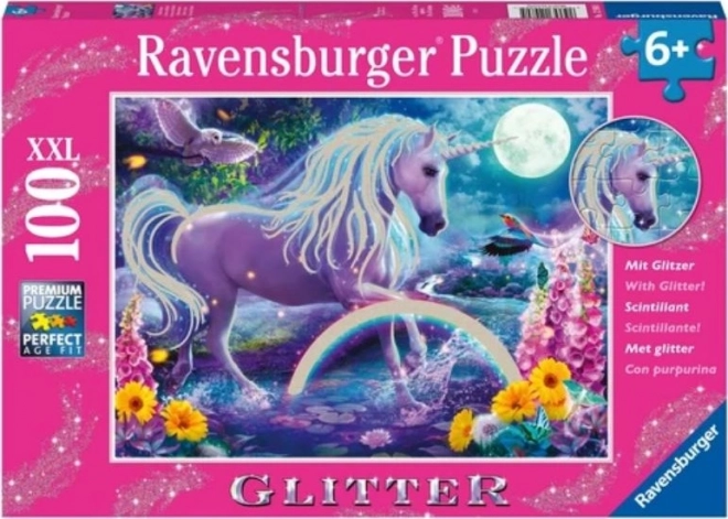 Glitzerpuzzle Einhorn XXL 100 Teile