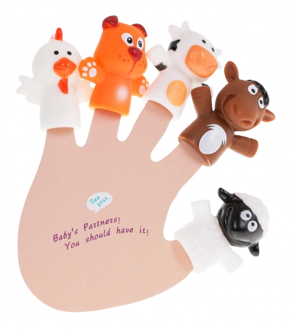 Fingerpuppen-Set Bauernhof mit Buch für Kinder 3+