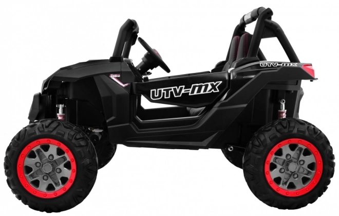 Kinderauto UTV-MX schwarz 4x4 mit MP4, Fernbedienung und LED-Beleuchtung