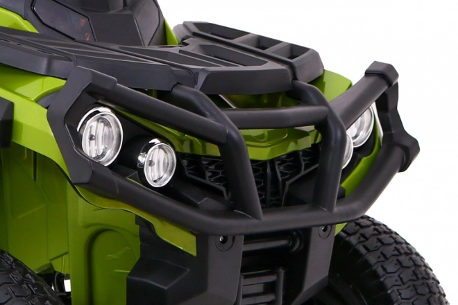 Kinder-Batterie-ATV Air Quad Grün + aufblasbare Räder + Radio MP3 + langsamer Start