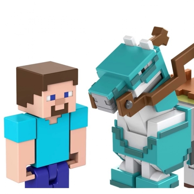 Minecraft Figur Steve und Pferd