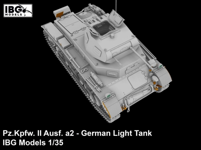 Plastikmodell Deutscher Leichter Panzer Pz.Kpfw II Ausf. a2 1/35