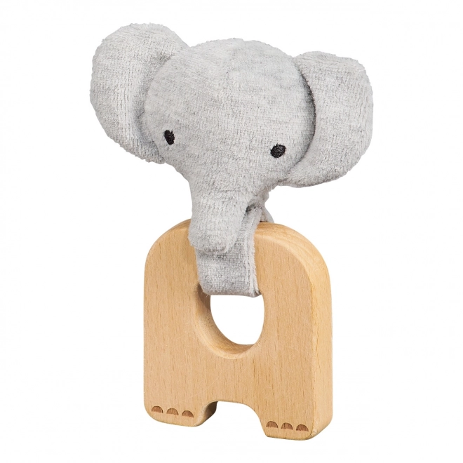 Petit Collage Baby-Holzgreifling Elefant