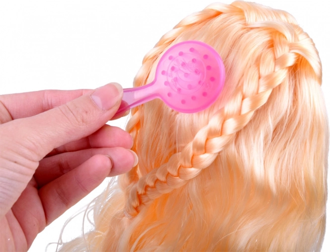 Lange blonde Haare zum Kämmen