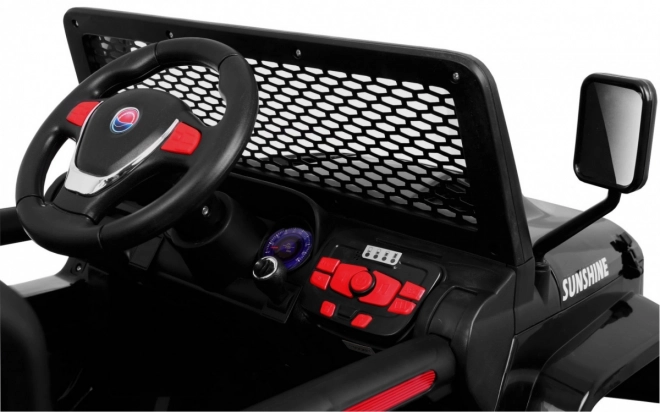 Elektrisches Kinderauto Raptor Drifter schwarz mit Fernbedienung und Allradantrieb (4x4)