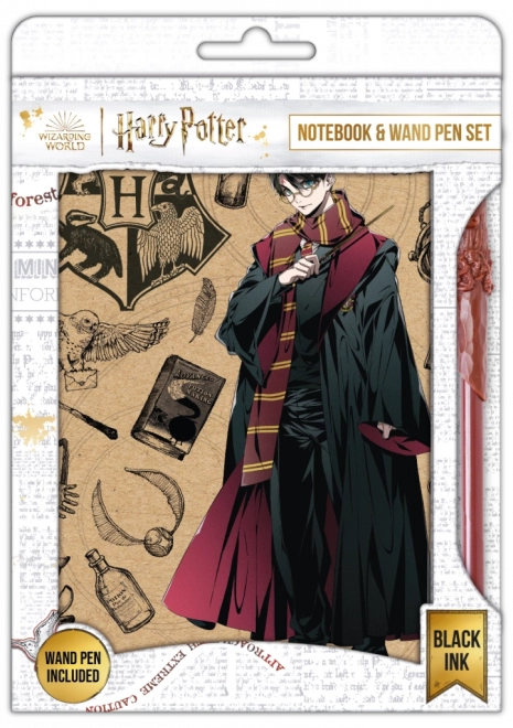 Harry Potter Notizblock mit Stift Navy & Gold