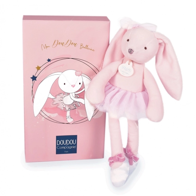 Doudou Geschenkset - Rosa Ballerina Plüschtier Hase 30 cm